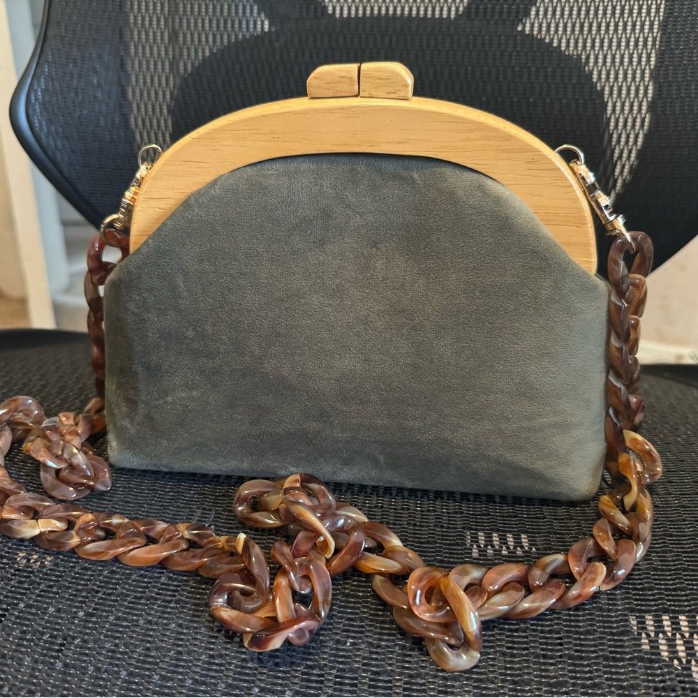 Dark green handmade bag